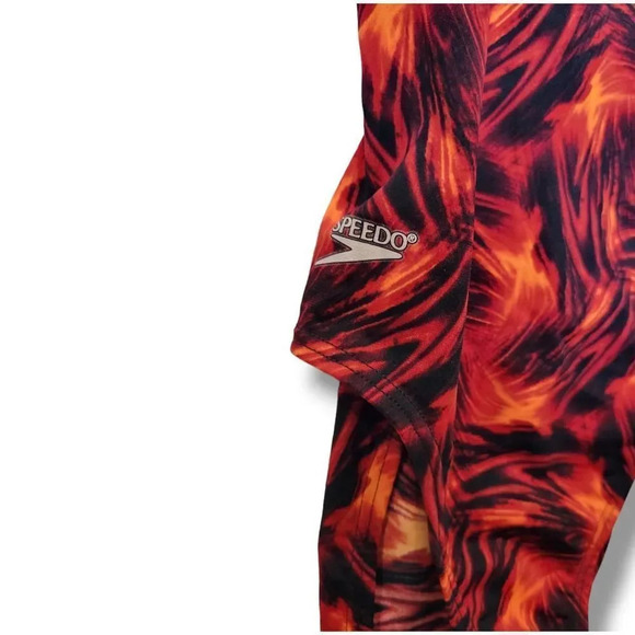 SPEEDO women's black red open-back VINTAGE competitive one-piece swimsuit - Picture 4 of 10